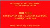 HỘI NGHỊ CÁN BỘ, VIÊN CHỨC, NGƯỜI LAO ĐỘNG NĂM HỌC 2025-2026