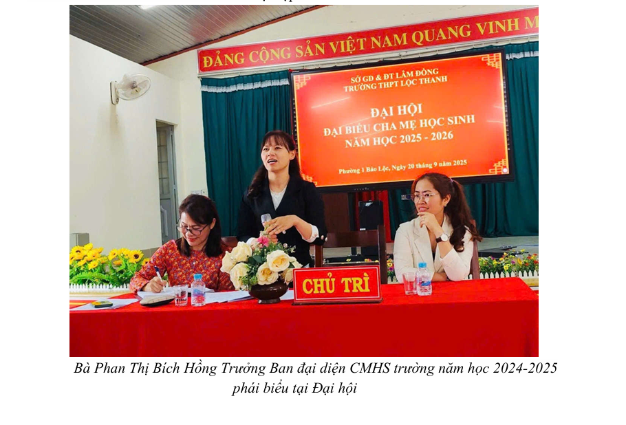 ĐẠI HỘI BAN ĐẠI DIỆN CHA MẸ HỌC SINH NĂM HỌC 2025-2026