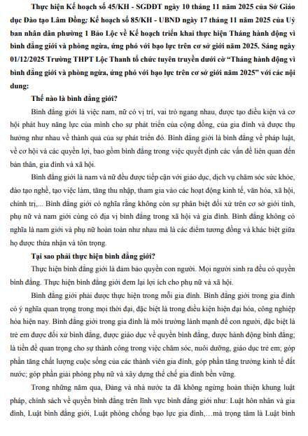 TUYÊN TRUYỀN VỀ BÌNH ĐẲNG GIỚI VÀ PHÒNG CHỐNG BẠO LỰC TRÊN CƠ SỞ GIỚI